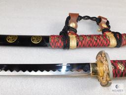 Katana Sword Stainless Steel 31" Blade with 10" Handle - 41" OAL Wood Decorative Sheath