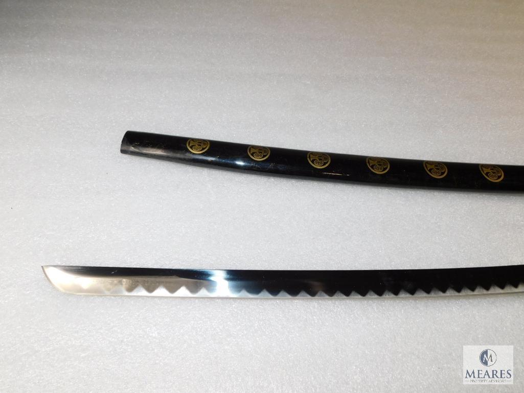 Katana Sword Stainless Steel 31" Blade and 10" Handle - 41" OAL Wood Decorative Sheath