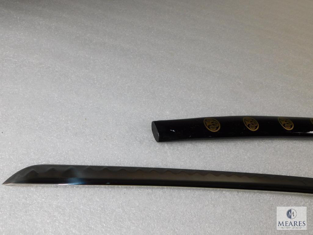 Katana Sword Stainless Steel 31" Blade and 10" Handle - 41" OAL Wood Decorative Sheath