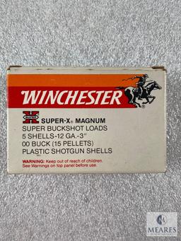 5 Rounds of Winchester Super X-Magnum Buckshot - 3-inch 00 Buckshot - 15 Pellets