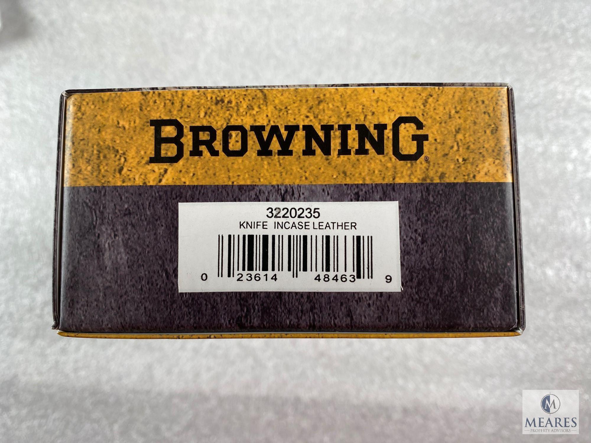 NEW - Browning 8" Knife with Leather Carrying Case