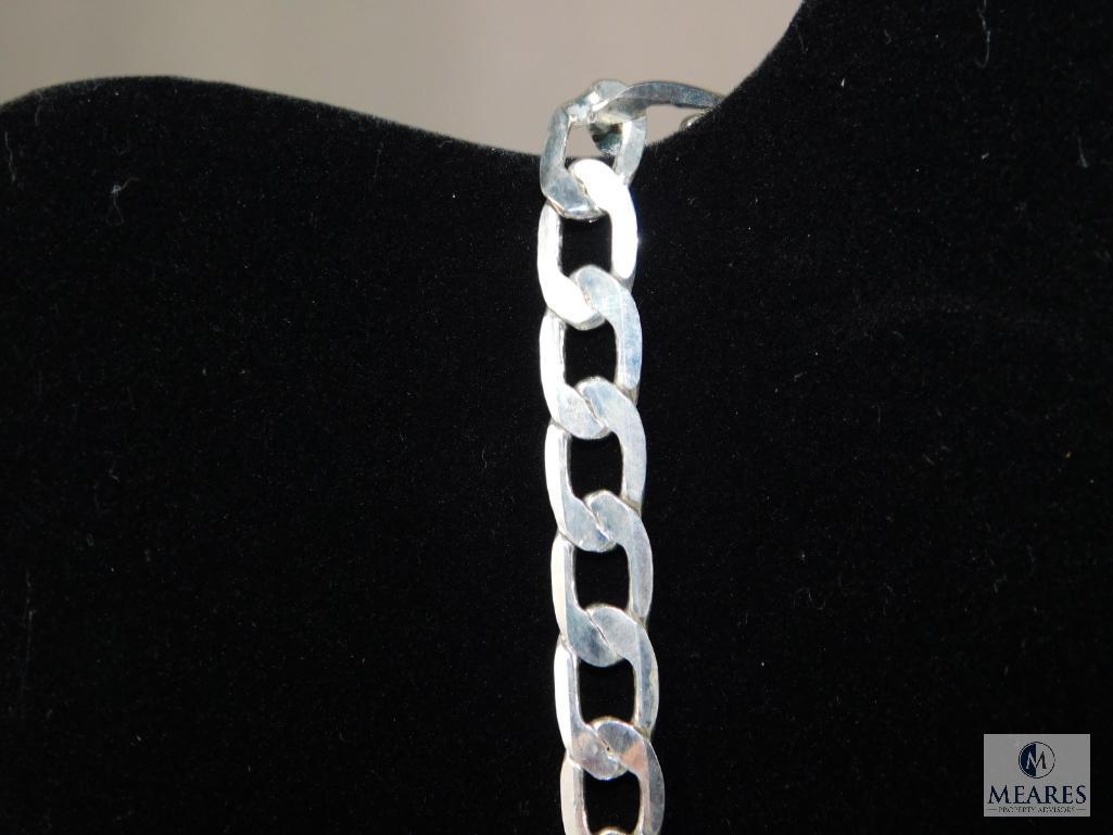 Curb chain, 8 mm, 22 inch, marked 9.25, 27 grams