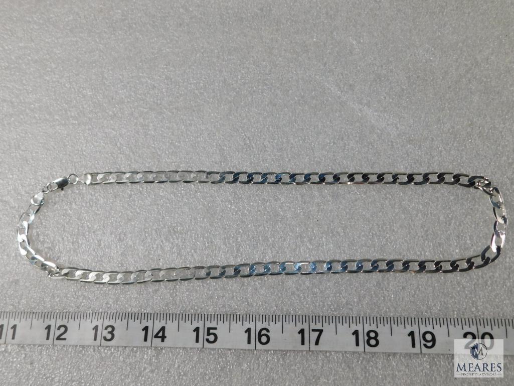 Curb chain, 8 mm, 22 inch, marked 9.25, 27 grams