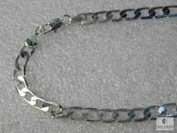 Curb chain, 8 mm, 22 inch, marked 9.25, 27 grams