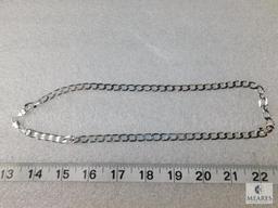 Curb chain, 8 mm, 22 inch, marked 9.25, 27 grams