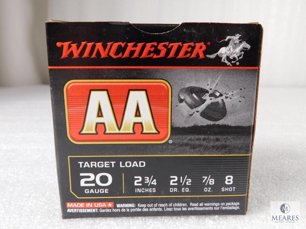 25 Rounds Winchester AA 20 Gauge Shotgun Shells 2-3/4" 7/8 oz 8 Shot 1200 Velocity