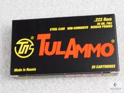 40 rounds TulAmmo .223 Remington ammo. 55 grain FMJ.
