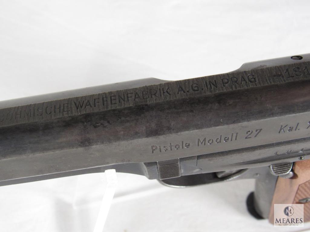 CZ model 27 Semi-Auto Pistol 7.65 Caliber (.32 ACP) with German Markings