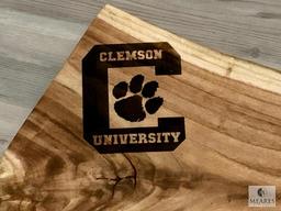 CHARCUTERIE BOARD WITH CLEMSON LOGO---PERFECT ACCESSORY FOR BALLGAME ENTERTAINMENT