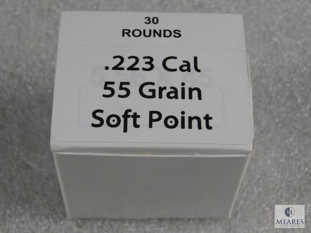 30 Rounds .223 Cal 55 Grain Soft Point Ammo