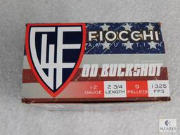 25 Rounds Fiocchi 12 Gauge Buckshot 2-3/4" Shell 00 Buck 9 Pellet home defense or hunting