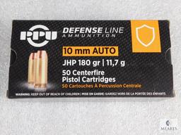 50 Rounds Prvi Partizan PPU 10mm Defense Ammo 180 Grain Jacketed Hollow Point