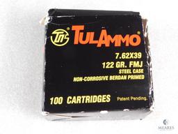 100 Rounds Tulammo 7.62x39mm Ammo 122 Grain FMJ