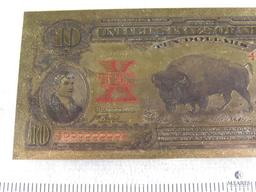 $10 24k Gold Banknote with Certificate of Authenticity