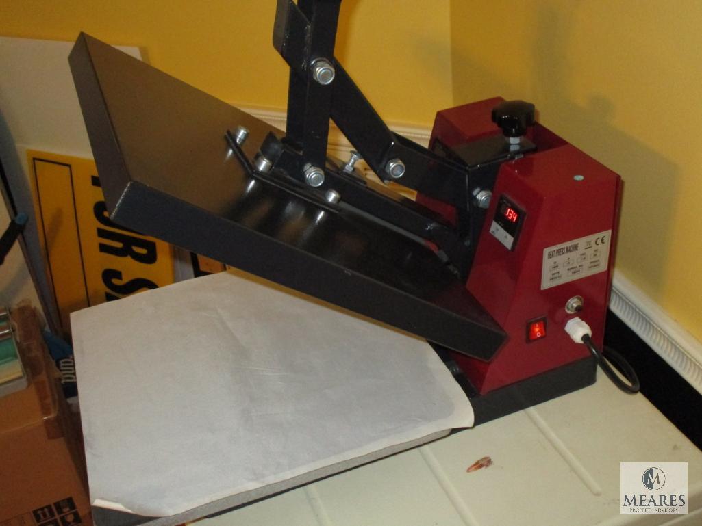 Heat Press Machine 15" Clamshell - Heat Transfer Shirt, Coozies, and more Adjustable Pressure