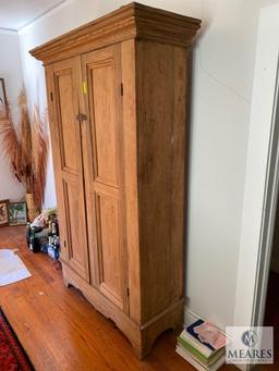 Wooden Two-Drawer Storage Cabinet with All Contents