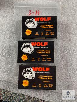 15 Rounds - Wolf 12-gauge Power Rifled Slug Shotgun Shells