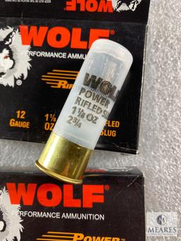 15 Rounds - Wolf 12-gauge Power Rifled Slug Shotgun Shells