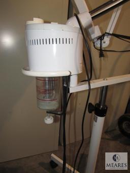 Facial Steamer and Cold Light Magnifier on Rolling Stand