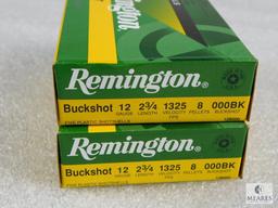 10 Rounds Remington .12 Gauge Buckshot 2 3/4" 000 Buck 8 Pellet 1325FPS