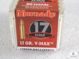50 Rounds Hornady V-Max 17 HMR Ammunition 17 Grain