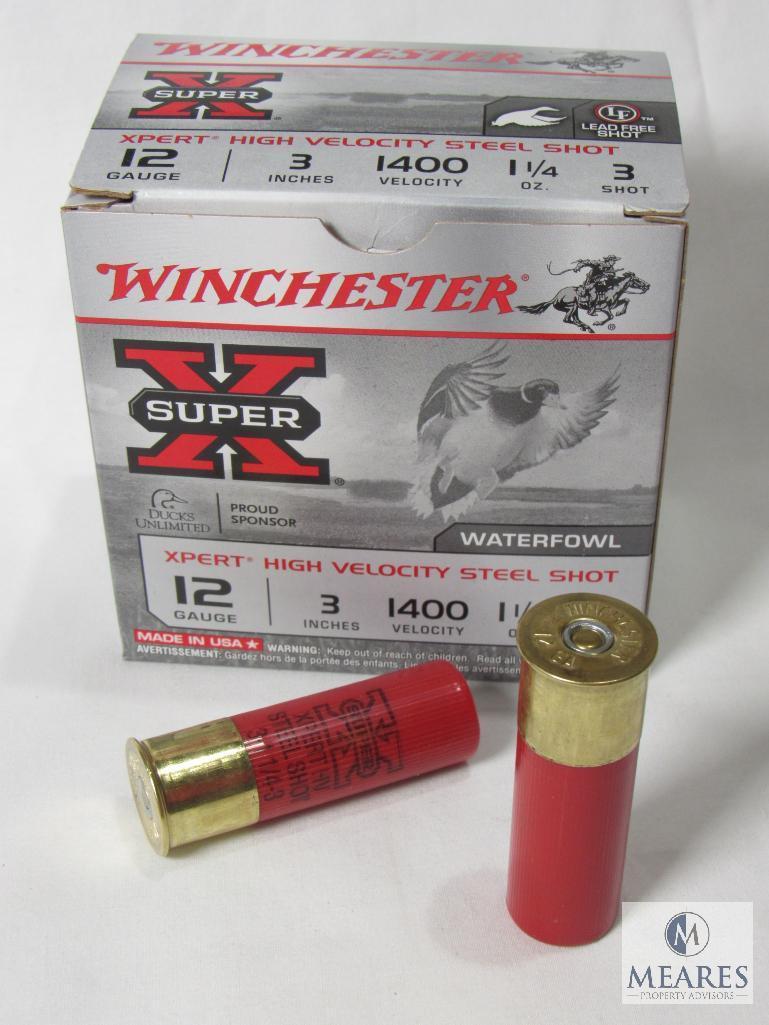 25 Rounds Winchester 12 Gauge 3" Xpert High Velocity Steel Shot 3 Shot 1-1/4 oz