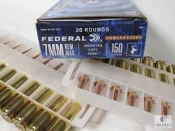 20 Rounds Federal 7mm REM Mag Jacketed Soft Point 150 Grain Power Shok Ammo