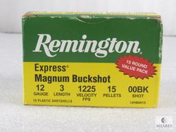 15 Rounds Remington Express Magnum Buckshot 12 Gauge 3" 15 Pellets 00BK 1225 FPS