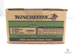 200 Rounds Winchester 5.56 M855 Green Tip Ammunition 62 Grain