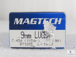 50 Rounds Magtech 9mm Luger 115 Grain Ammo