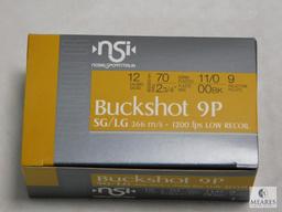 10 rounds Nobel Sport .12 gauge Buckshot 2 3/4" 00 Buck 9 pellet 1200 FPS.