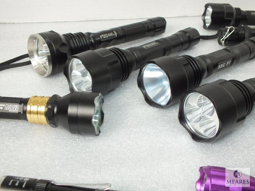 Lot of assorted Tactical Flashlights