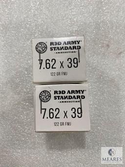 40 Rounds Red Army Standard 7.62 x 39 Steel Case 122 Grain FMJ