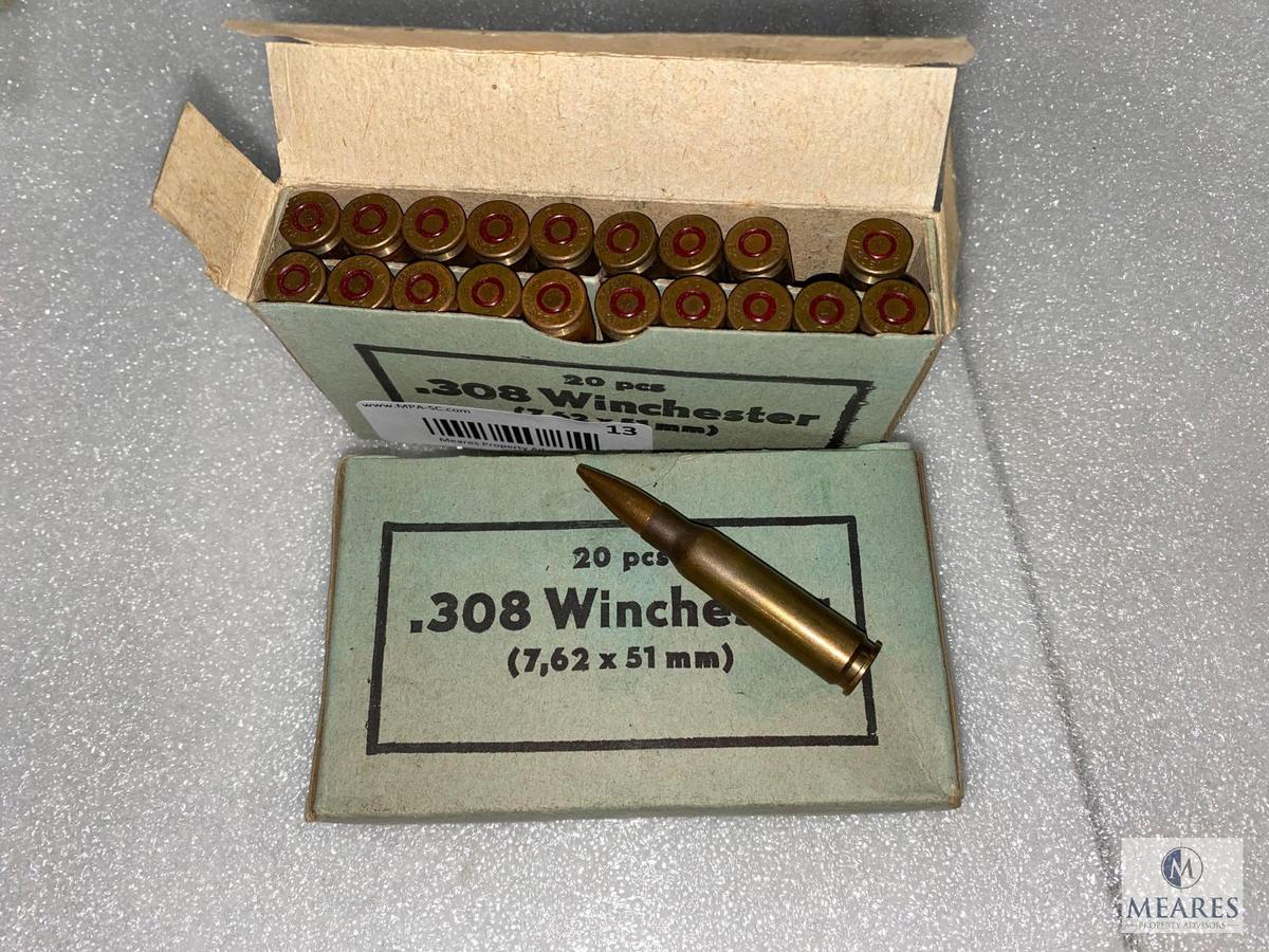 40 Rounds .308 Winchester 7.62 x 51 Brass Case