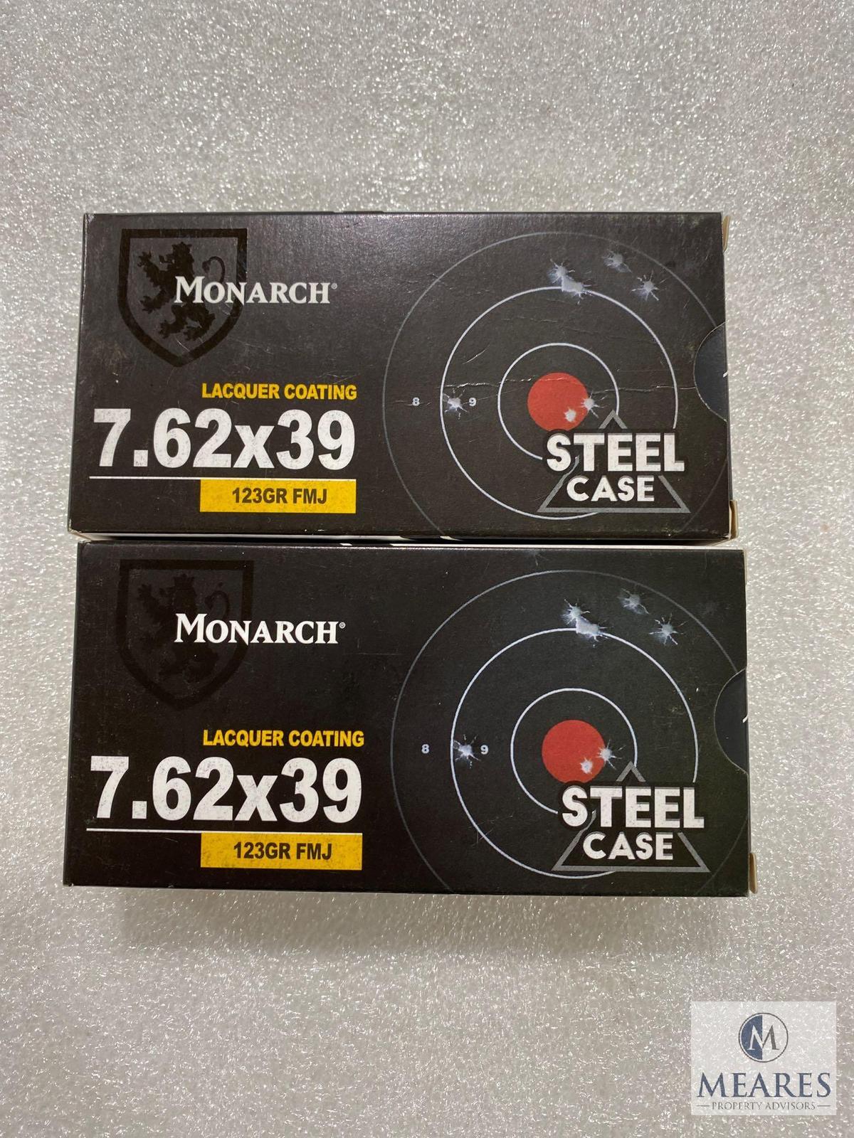 40 Rounds Monarch 7.62 x 39 Steel Case 123 Grain FMJ