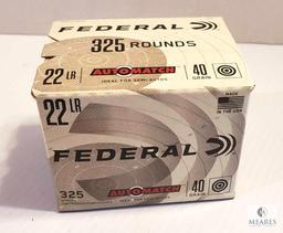 325 Rounds Federal Auto Match .22 LR 40 Grain Ammo