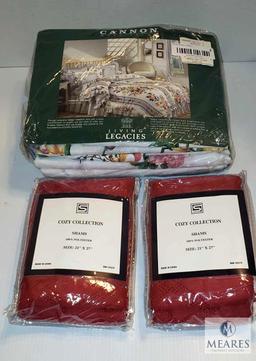 Living Legacies Queen 4 piece Sheet Set & 2 Cozy Collection Shams