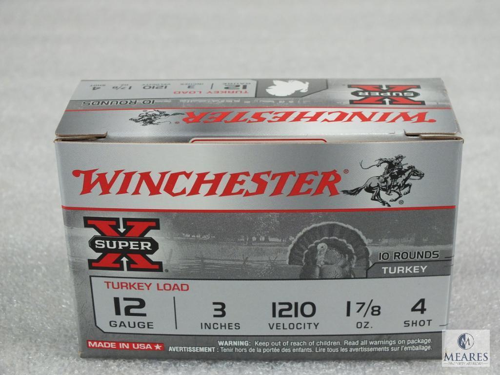 10 rounds Winchester .12 gauge 2 3/4" #4 shot 1260FPS Turkey load.