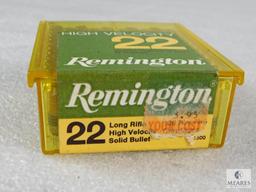 200 Rounds Remington .22 LR High Velocity Solid Bullet Ammo (2 packs of 100 each)