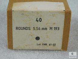40 Rounds FNM 5.56mm M193 55 Grain FMJ Ammo