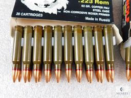 40 Rounds Wolf .223 REM Ammo 62 Grain Copper FMJ Steel Case Ammo