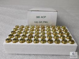 50 Rounds 380 ACP 100 Grain FMJ Ammo