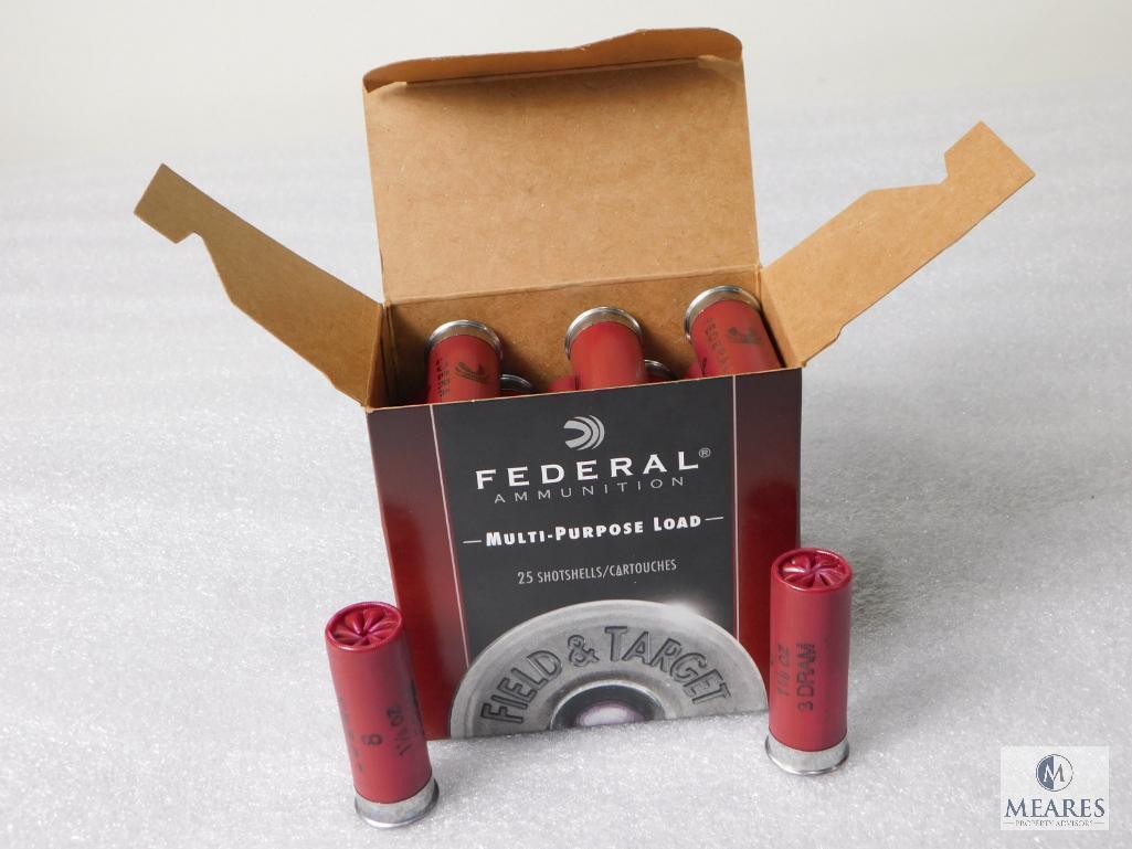 25 Rounds Federal 12 Gauge 2-3/4 Inches #8 Shot Ammo