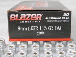 50 Rounds CCI Blazer 9mm Ammo. 115 Grain FMJ