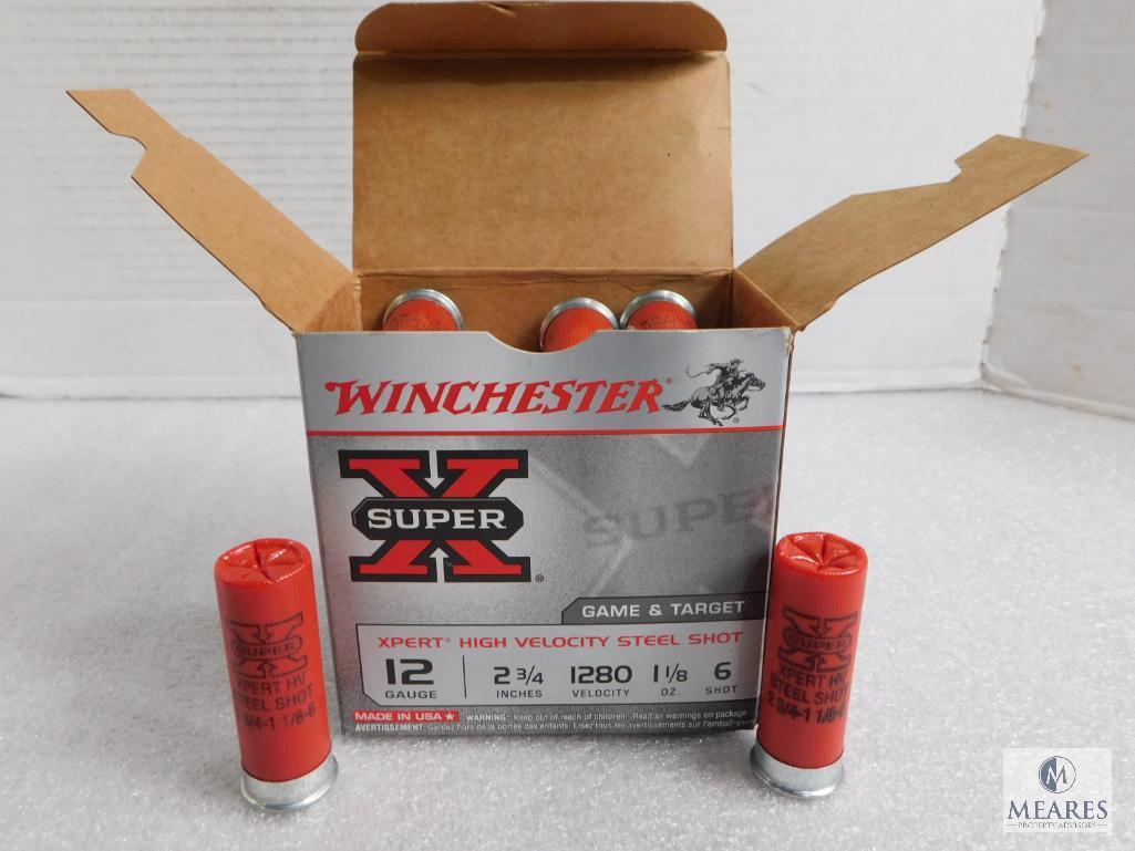 25 Rounds Winchester 12 Gauge 2-3/4" 1-1/8 oz 6 Shot Shells