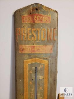 Eveready Prestone Anti-Freeze Metal Thermometer