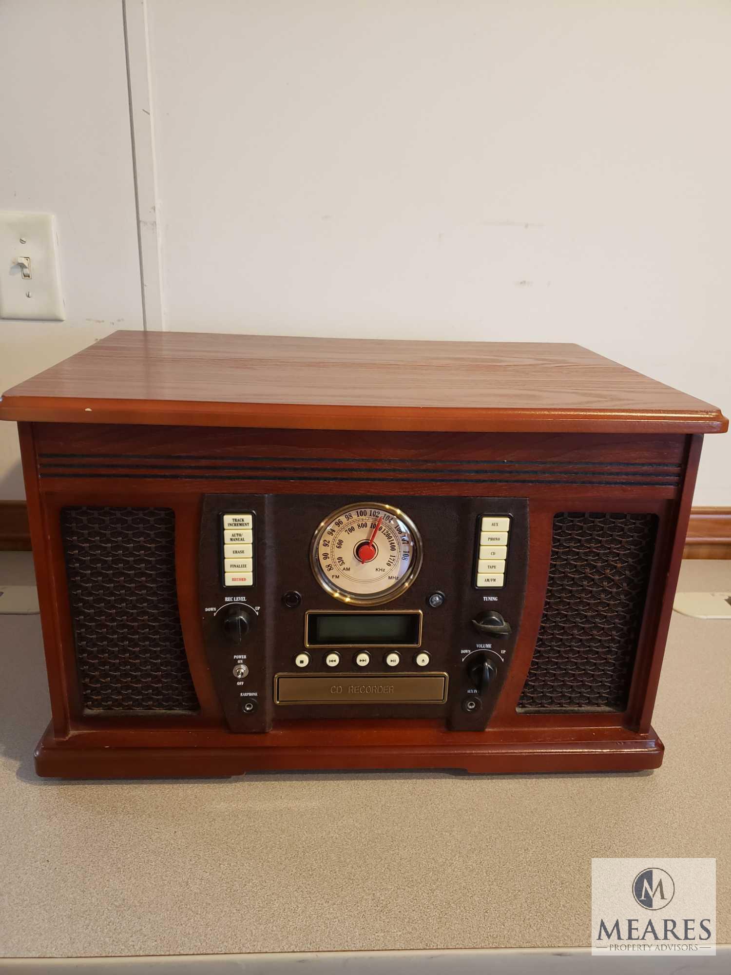 New Retro-Style Wooden Music Center