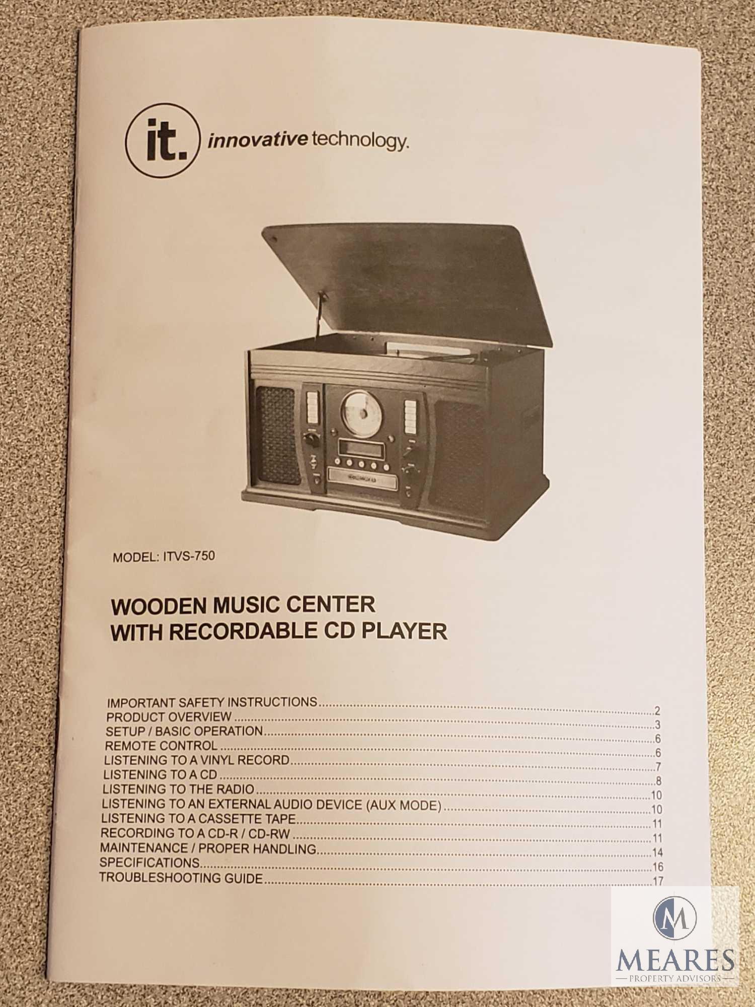 New Retro-Style Wooden Music Center