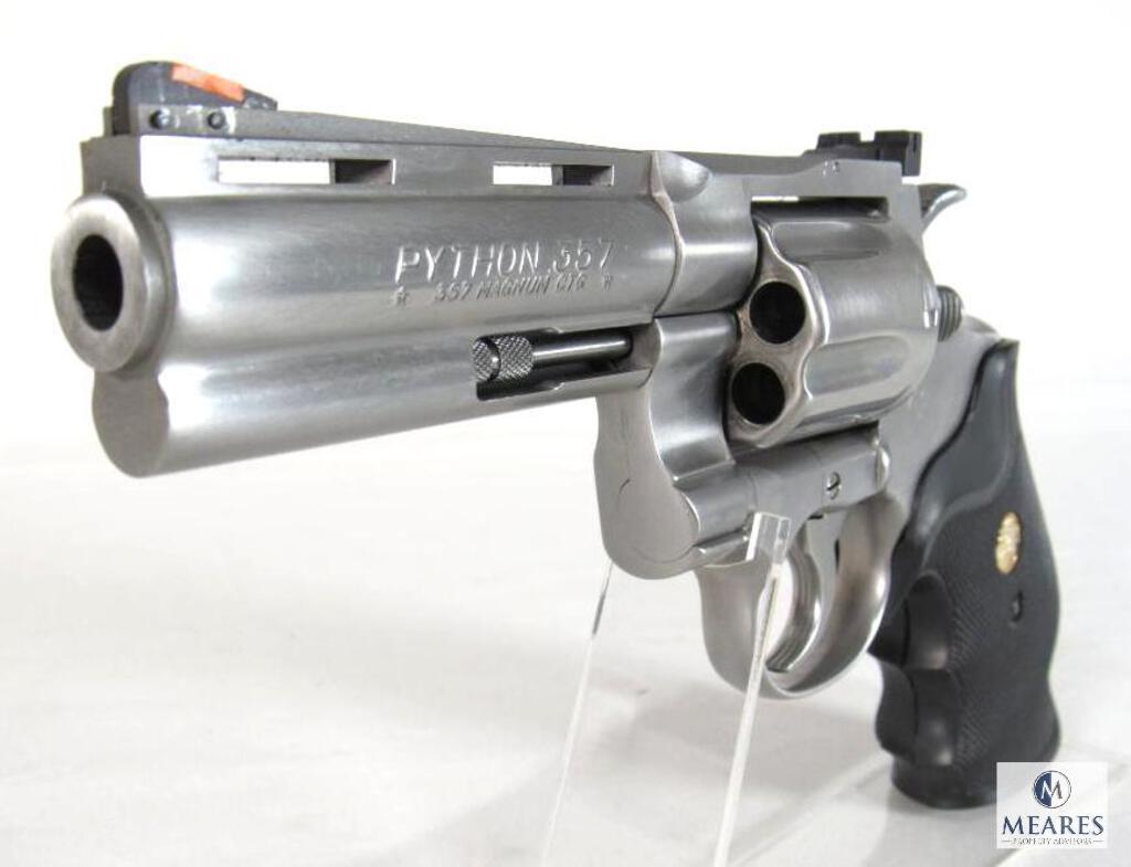1989 Colt Python .357 Magnum 4" Stainless Revolver with Box