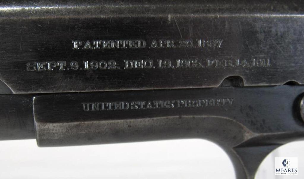 *RARE 5 DIGIT SERIAL # 1914 Colt 1911 .45 Semi-Auto US Army w/ Archive Letter US General